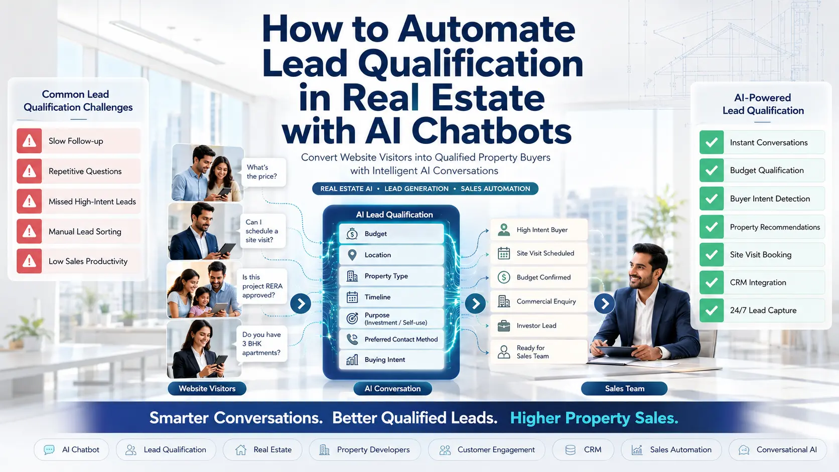 AI chatbot for lead qualification in real estate automating the sales process