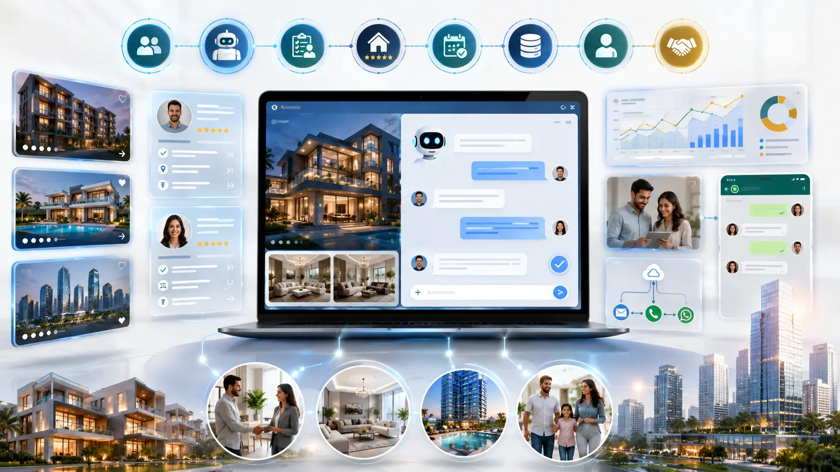Best Conversational AI for Real Estate: How AI Is Transforming Property Sales (2026 Guide) Conversational AI for real estate helping property developers qualify buyers, recommend properties, schedule site visits, and automate lead management.